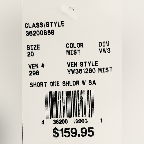 White by Vera Wang Style VW361260 One Shoulder A-line Gown in Dusty Crepe CL3 - Picture 6 of 6